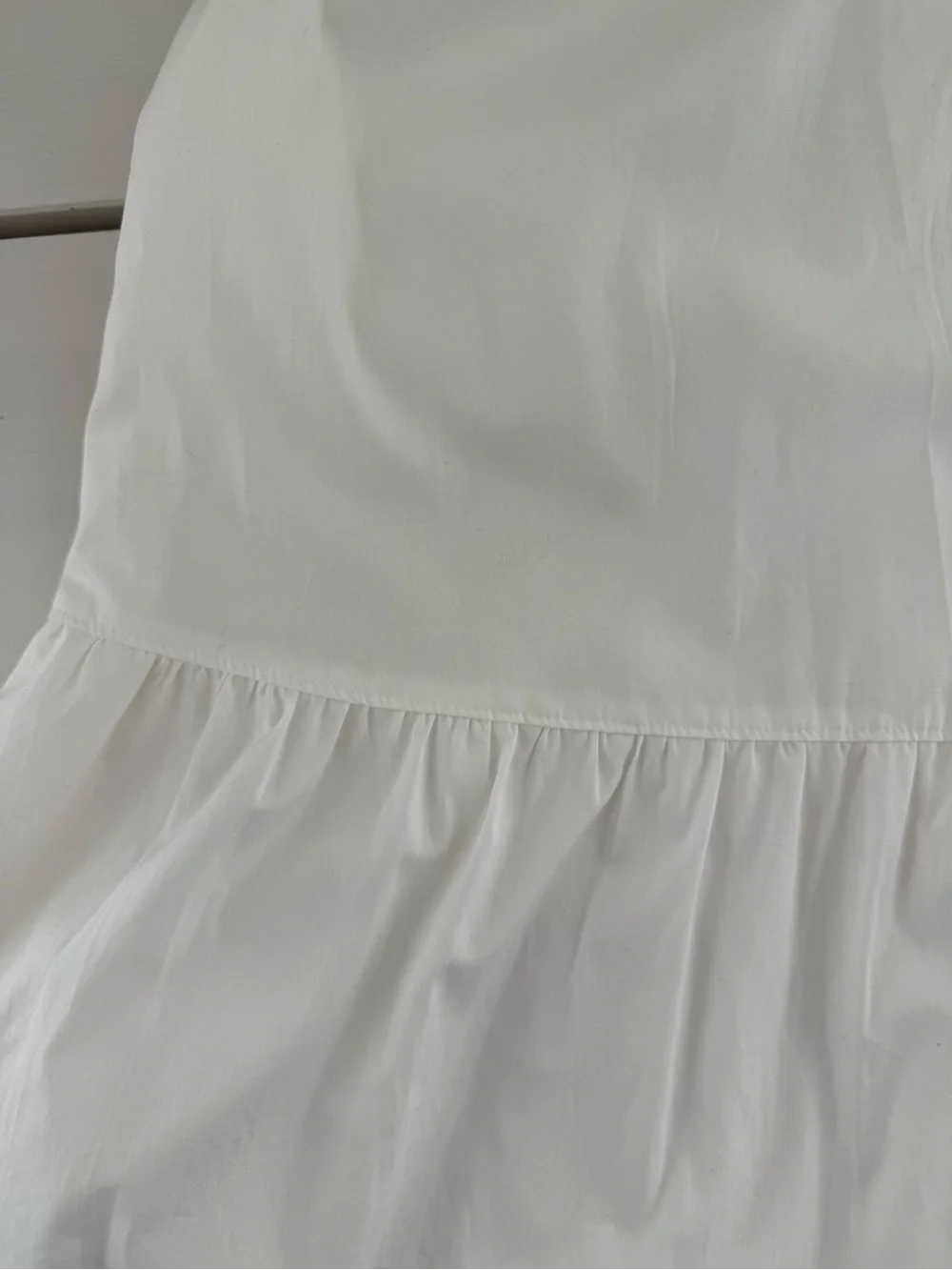 Steve Madden NWT White Cotton Poplin Mini Dress Size L Hidden Side Zip